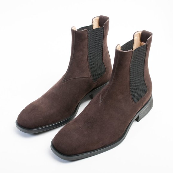 Stella McCartney Chocolate Brown Suede Chelsea Boots - Picture 3 of 4